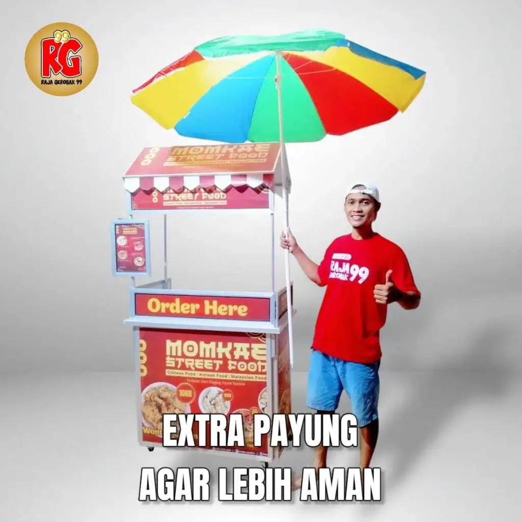 Payung Boothportable Gerobak Jualan Tambahan Payung Raja Gerobak 99